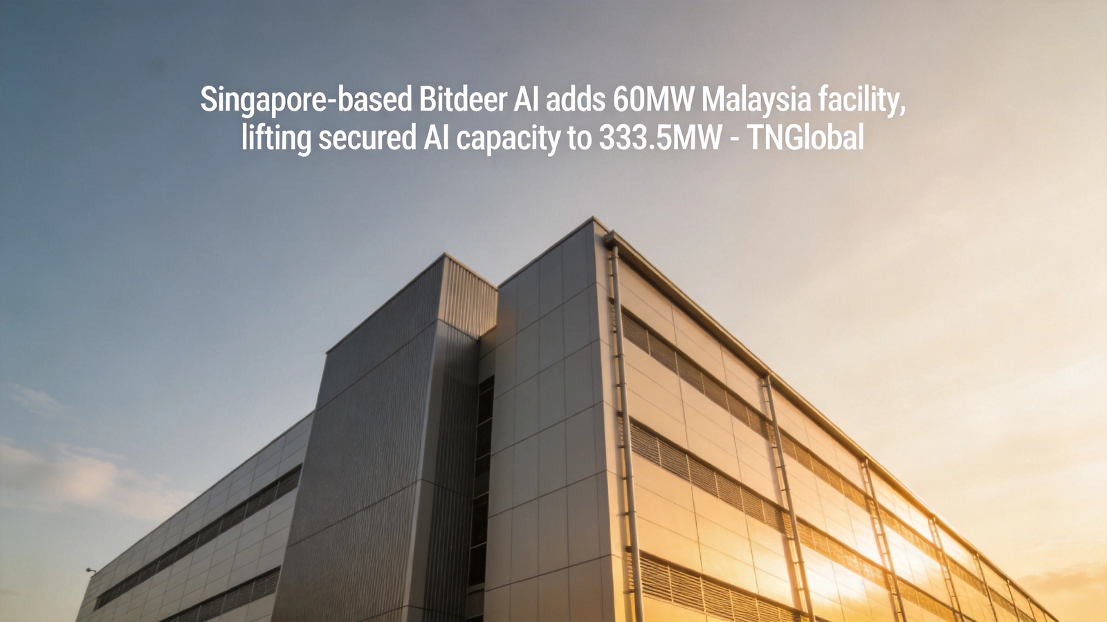 Bitdeer Signs 8-Year Deal for 60MW Malaysia AI Data Center, Lifting Secured Capacity to 333.5MW