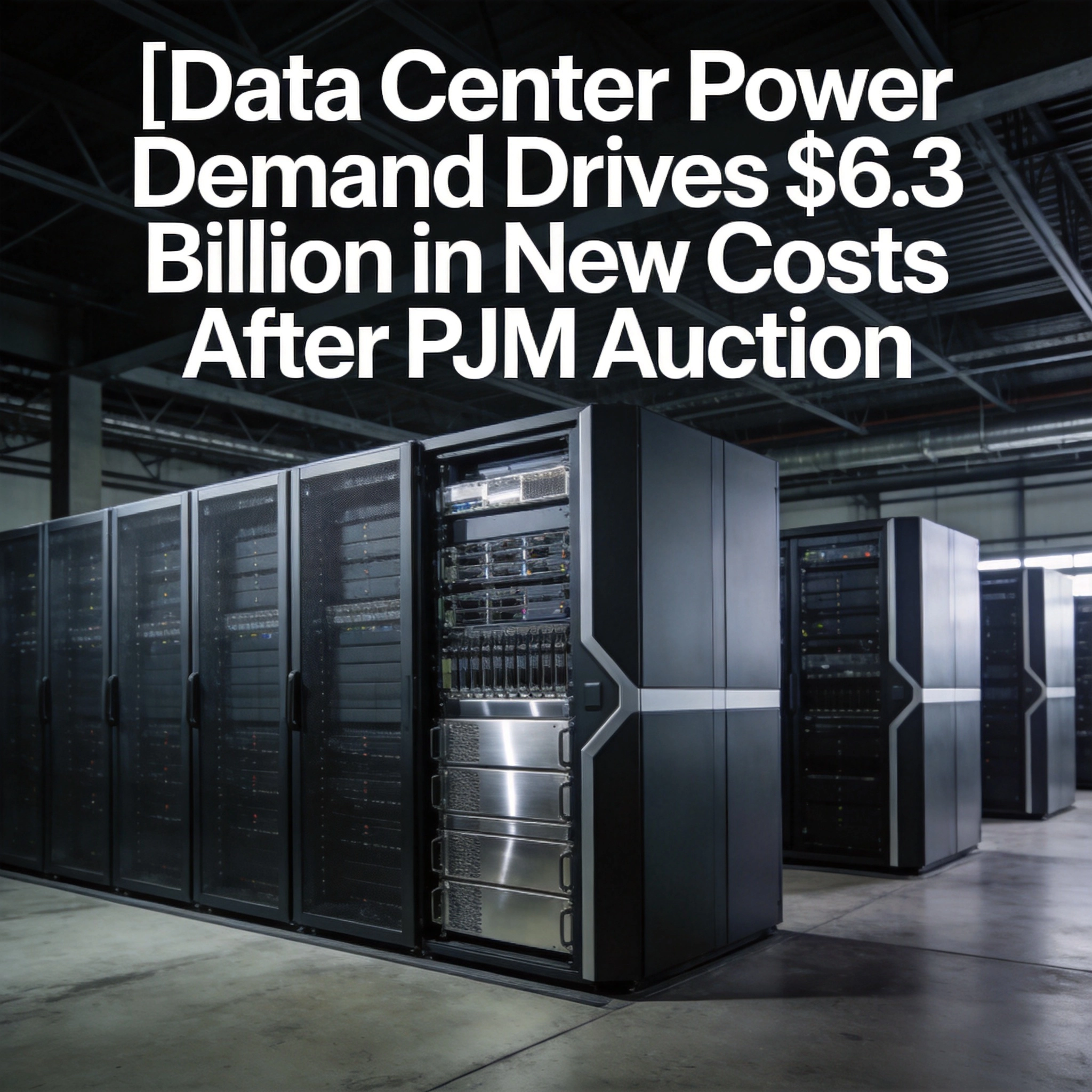 Data Center Power Demand Drives $6.3 Billion in New Costs After PJM Auction