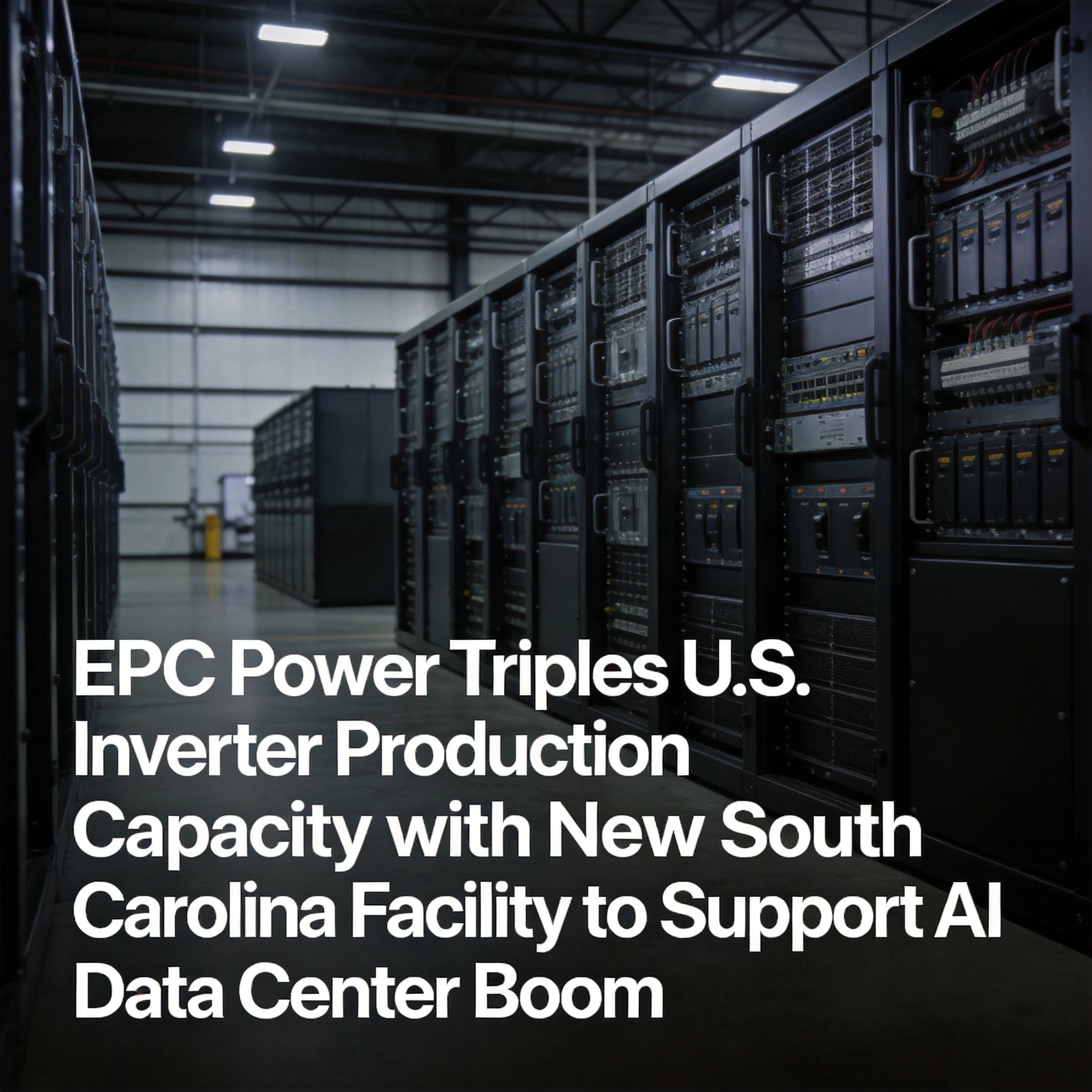 EPC Power Triples U.S. Inverter Production Capacity with New South Carolina Facility to Support AI Data Center Boom
