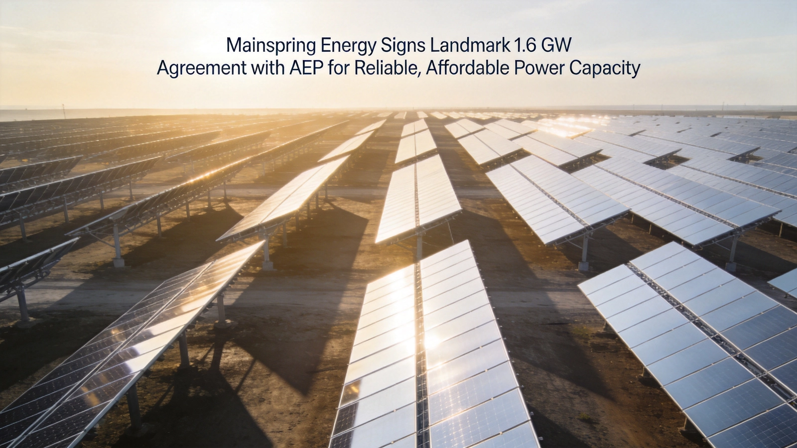 Mainspring Energy Signs Landmark 1.6 GW Agreement with AEP for Reliable, Affordable Power Capacity