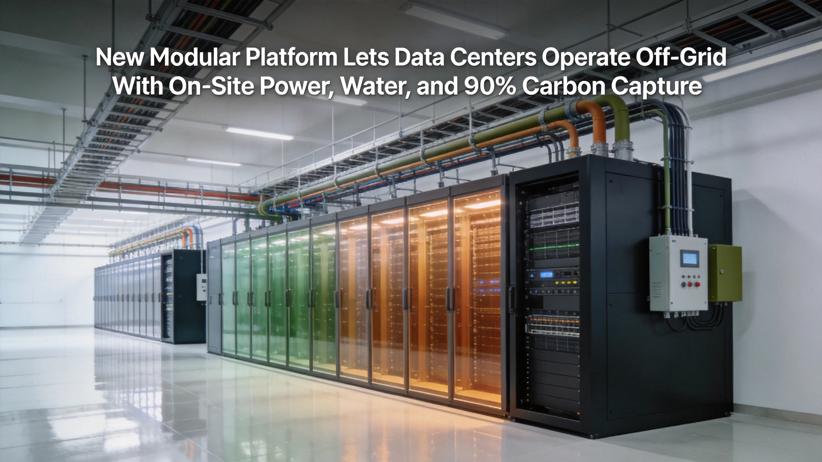 New Modular Platform Lets Data Centers Operate Off-Grid With On-Site Power, Water, and 90% Carbon Capture
