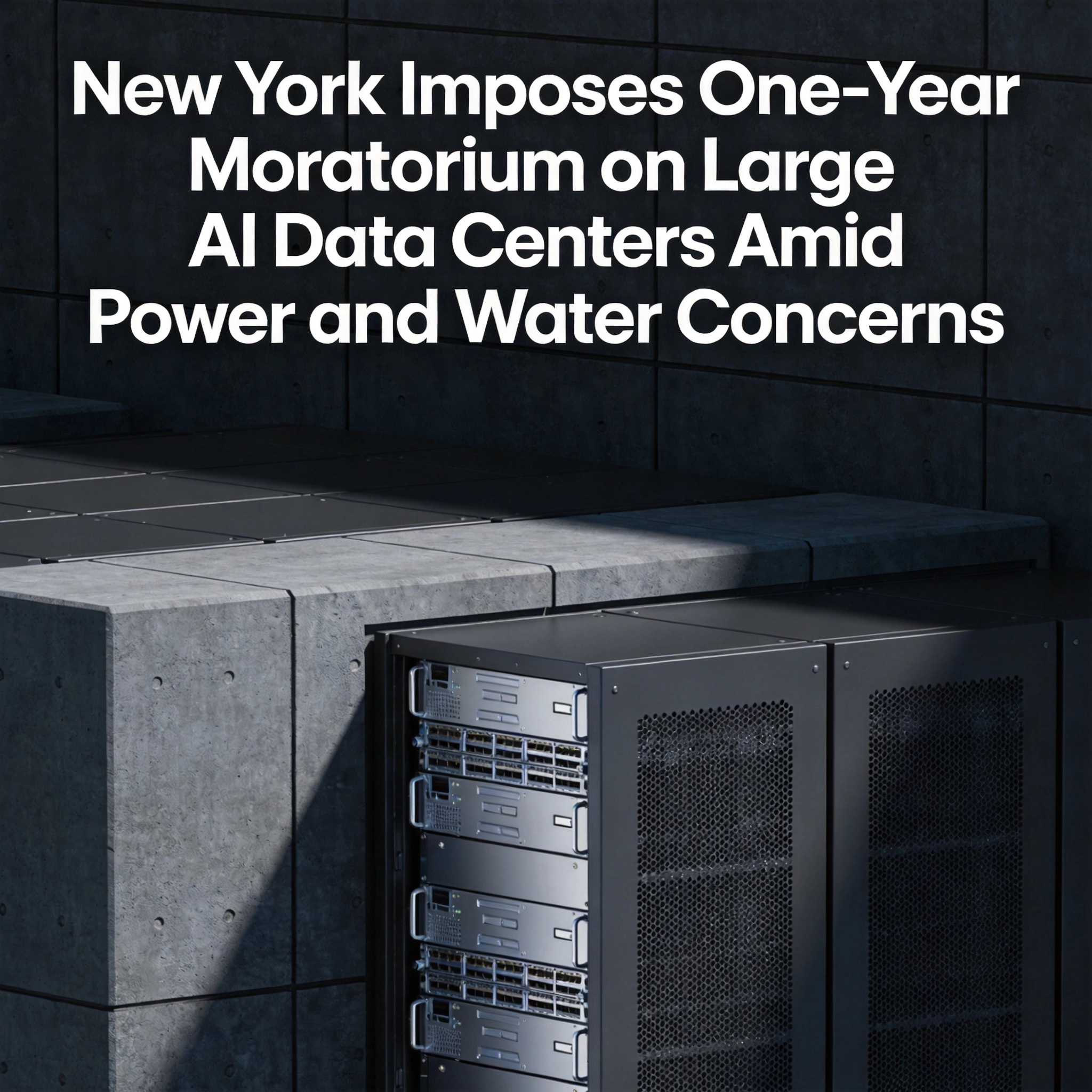 New York Imposes One-Year Moratorium on Large AI Data Centers Amid Power and Water Concerns