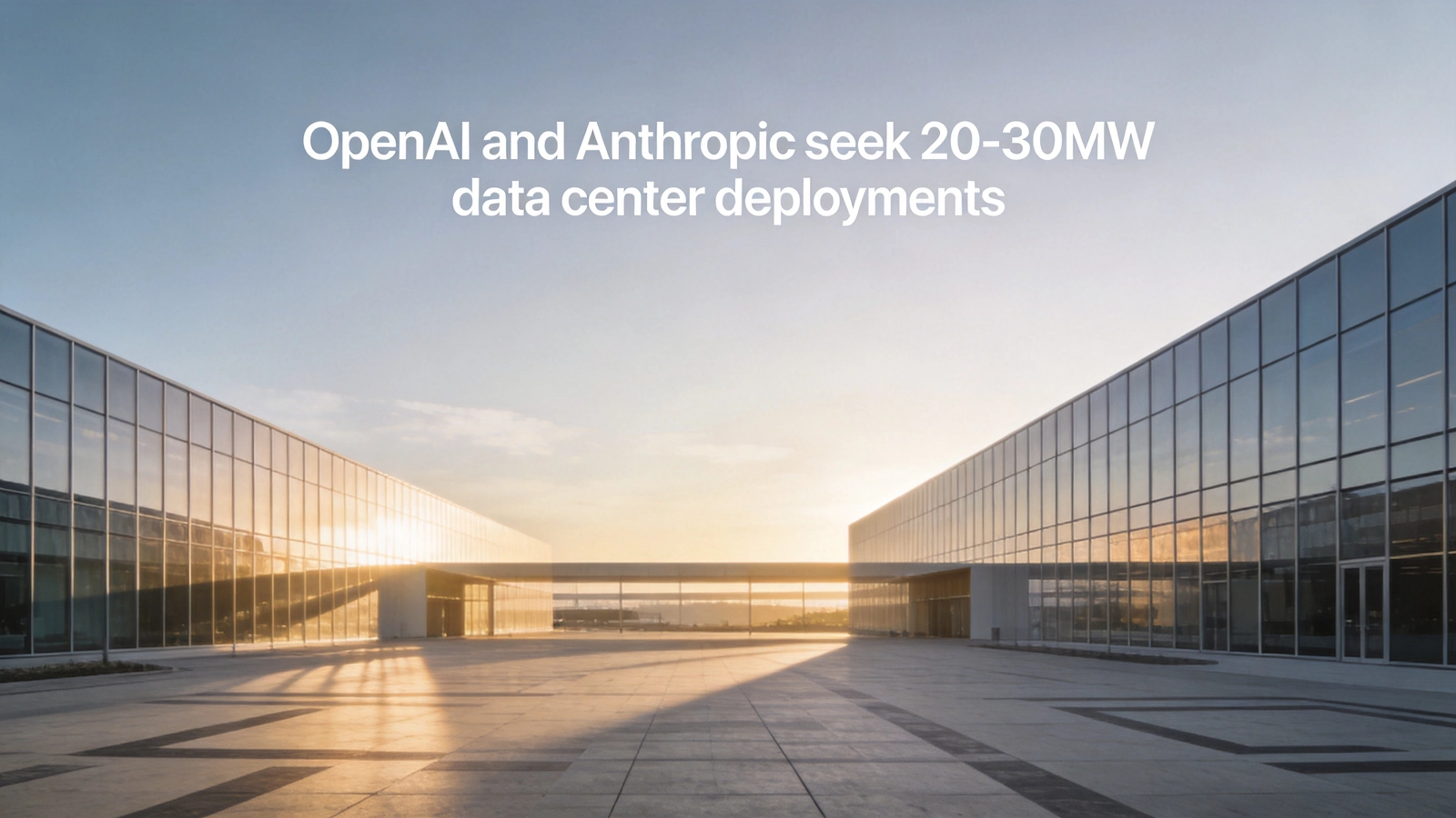 OpenAI and Anthropic Seek 20-30MW Data Center Deployments for Inference Workloads