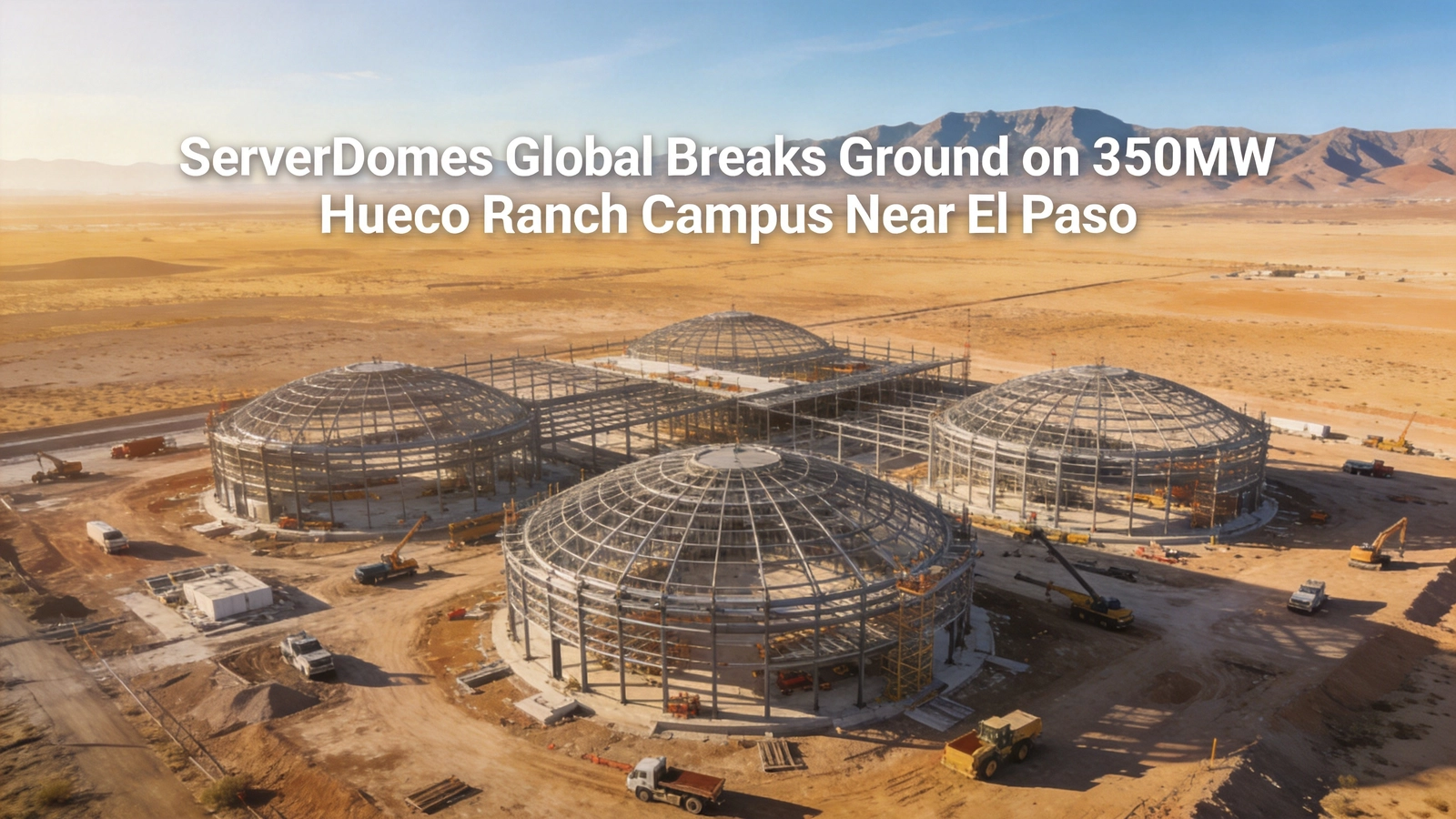 ServerDomes Global Breaks Ground on 350MW Hueco Ranch Data Center Campus Near El Paso