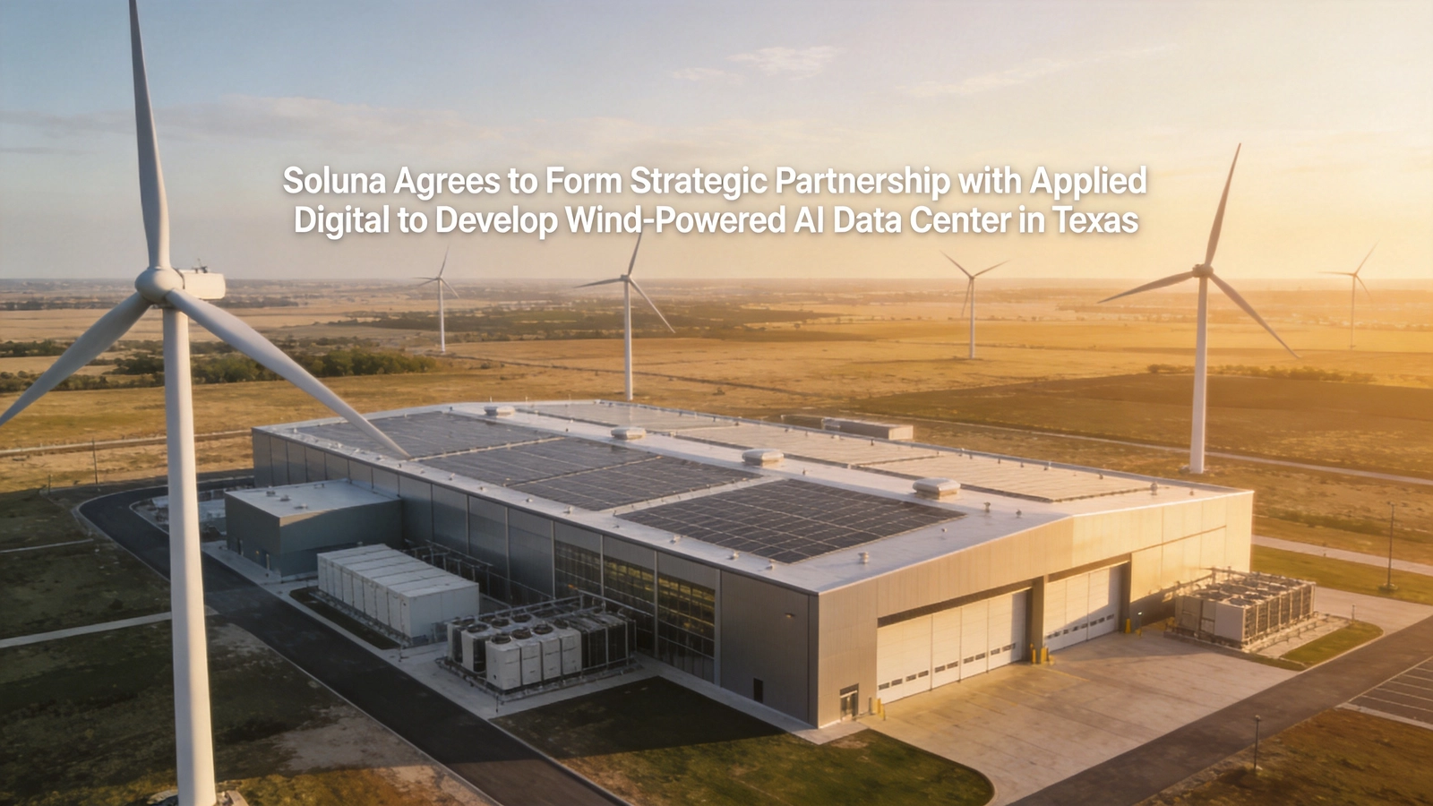 Soluna and Applied Digital Form Joint Venture to Build 50 MW Wind-Powered AI Data Center in Texas